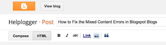  at that spot are unopen to issues that are straight off facing bloggers cheers to this modify inwards policy too on How to Fix Mixed Content Errors inwards Blogspot Blogs