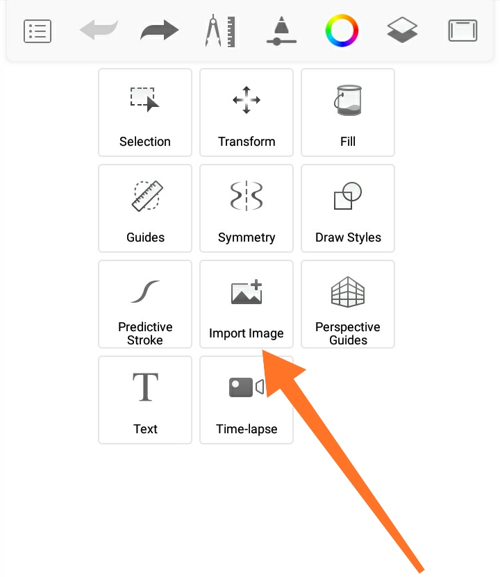 Cara Menambahkan Gambar di Sketchbook Hp Android - Langkah 4