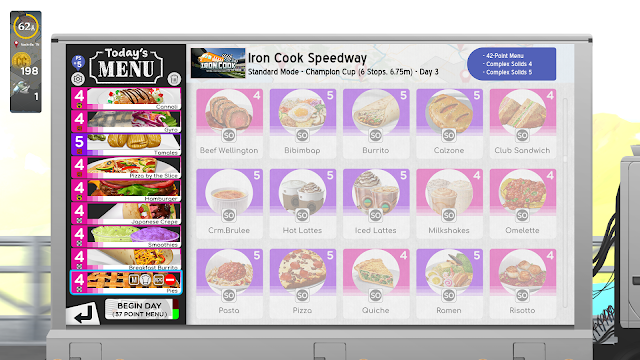 Screenshot of Today's Menu screen in Cook, Serve, Delicious! 3?!