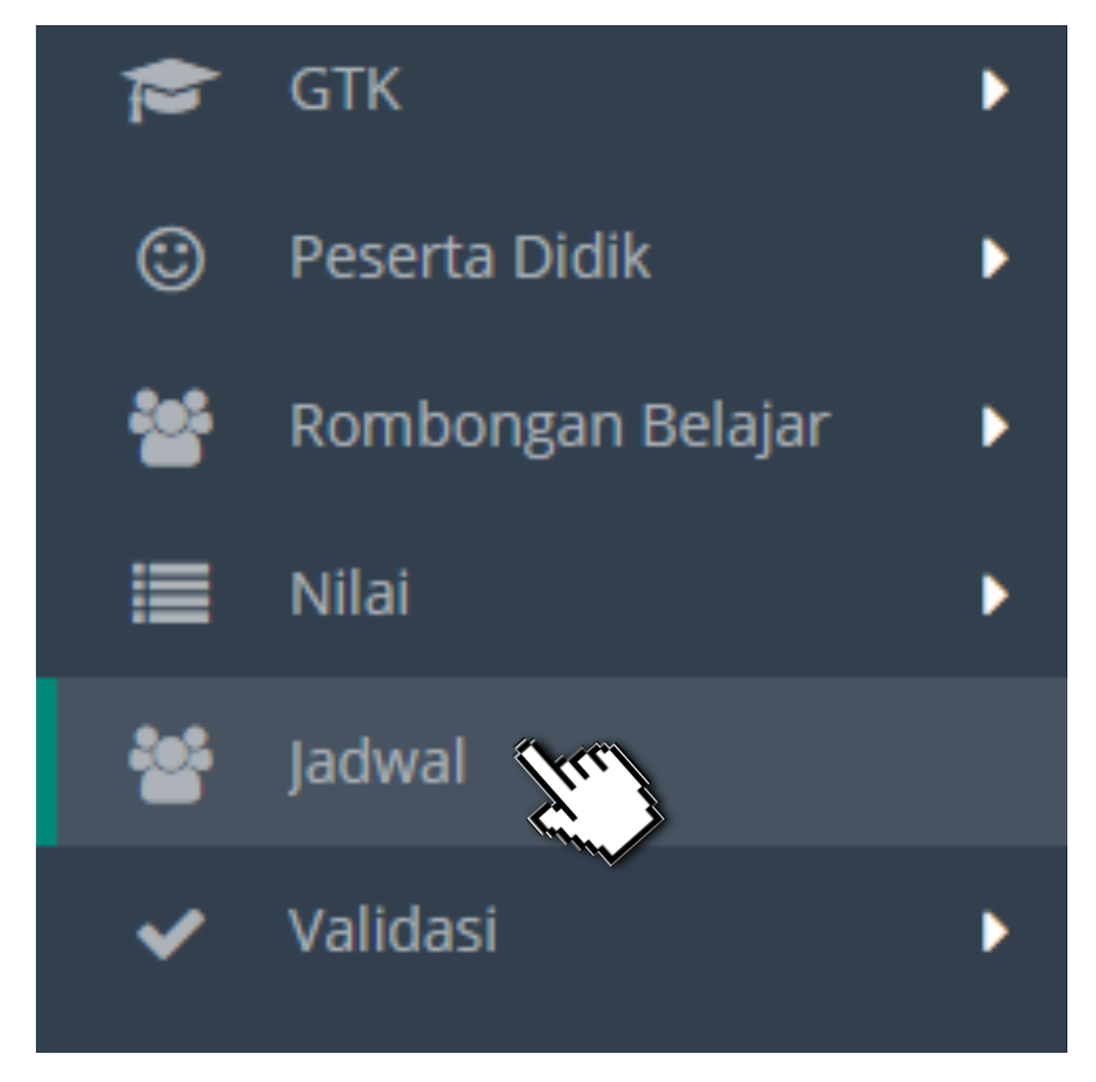 menu jadwal aplikasi dapodik