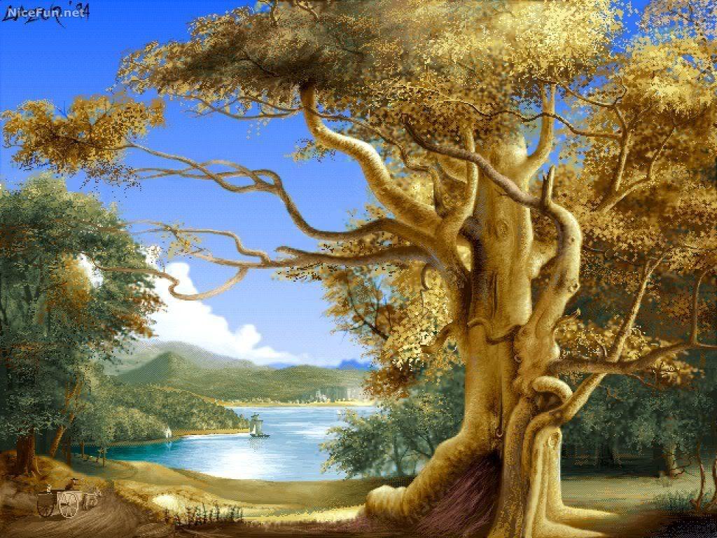 landscape definition Beautiful Nature Art Paintings | 1024 x 768