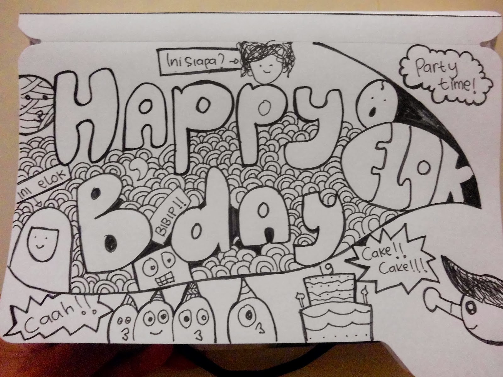 Gambar Doodle Happy Birthday Populer