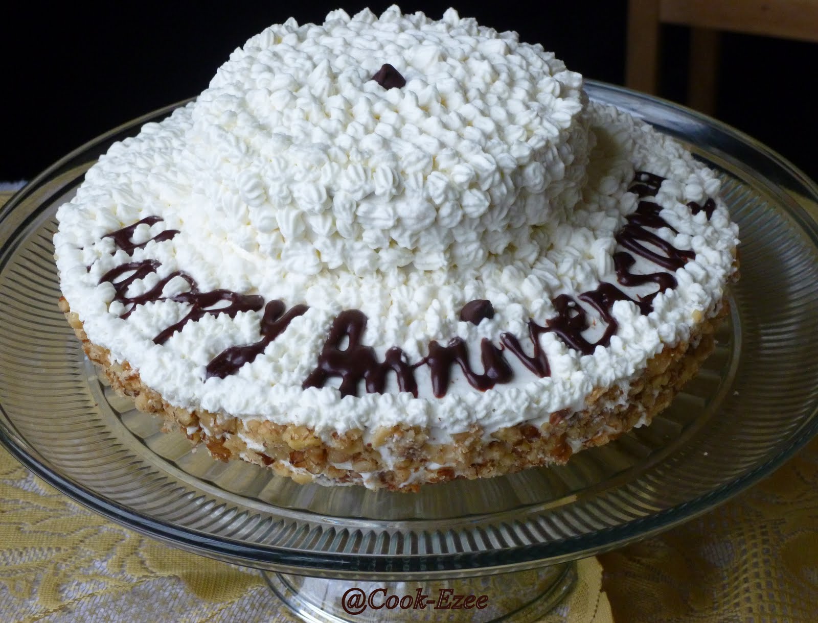 chocolate cake decorations Chocolate Mocha Cake with Whipped Cream Frosting - A Wedding 