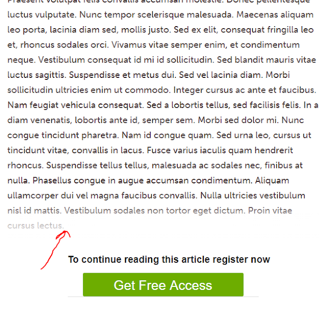 Example of a paywall implementation