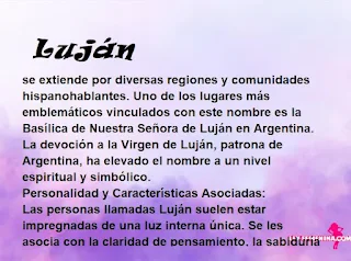 ▷ Significado del nombre Luján