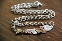 Mixed-Metal Fish Necklace by hotGlued