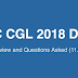 SSC CGL 2018 Exam Review and Questions Asked (11.06.2019 D5S1)