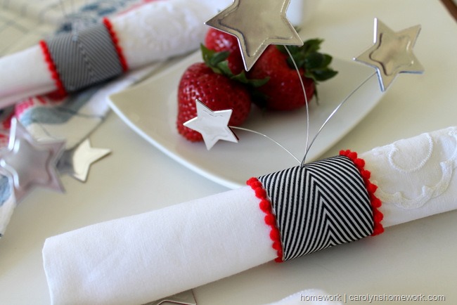 Patriotic Napkin Rings with Stars via homework ~ carolynshomework (11)