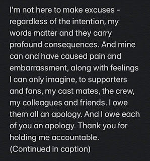 hartley sawyer apology for racist and misogynistic tweets