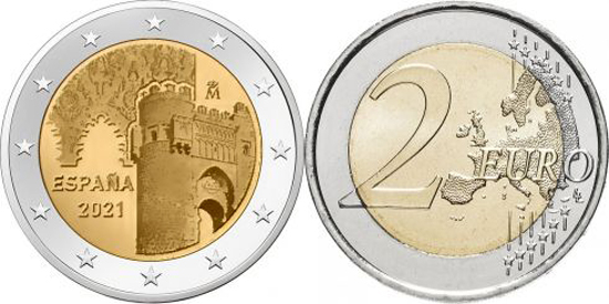 Spain 2 euro 2021 - Historic city of Toledo