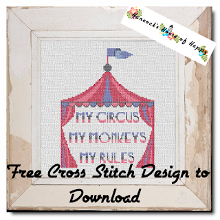 my circus my monkeys free cross stitch pattern to download