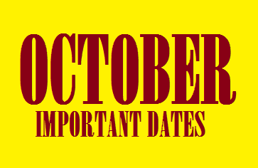 Important days in october
