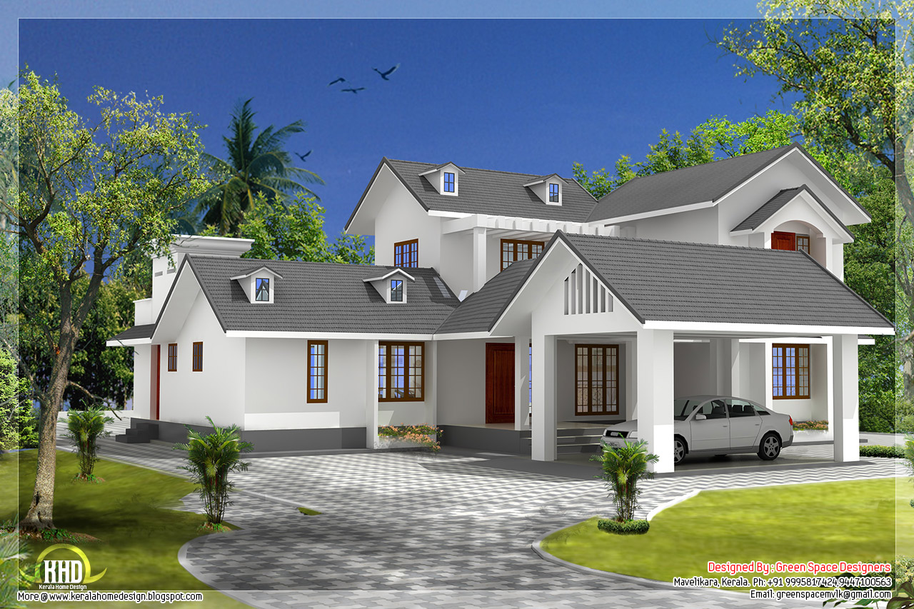 bedroom house with gable roof type design ~ Kerala House Design Idea