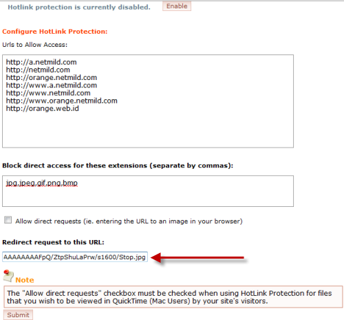 HotLink Enable Cara Mencegah Website dari hotlinking Images Situs Anda