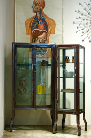 vintage stainless steel medical cabinets