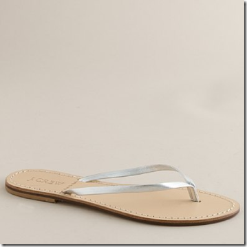 silver- jcrew capri sandal