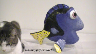 Finished Paper mache Clay Dory 