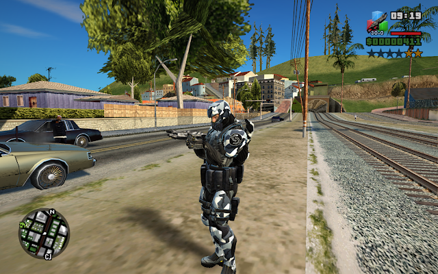 GTA San Andreas Crysis Skin Mod Pack With Guns