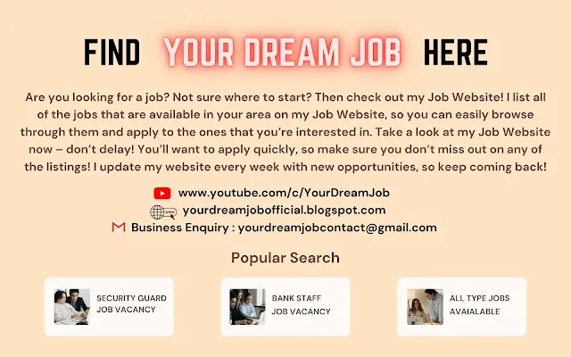 Looking for a Job? Your Dream Job