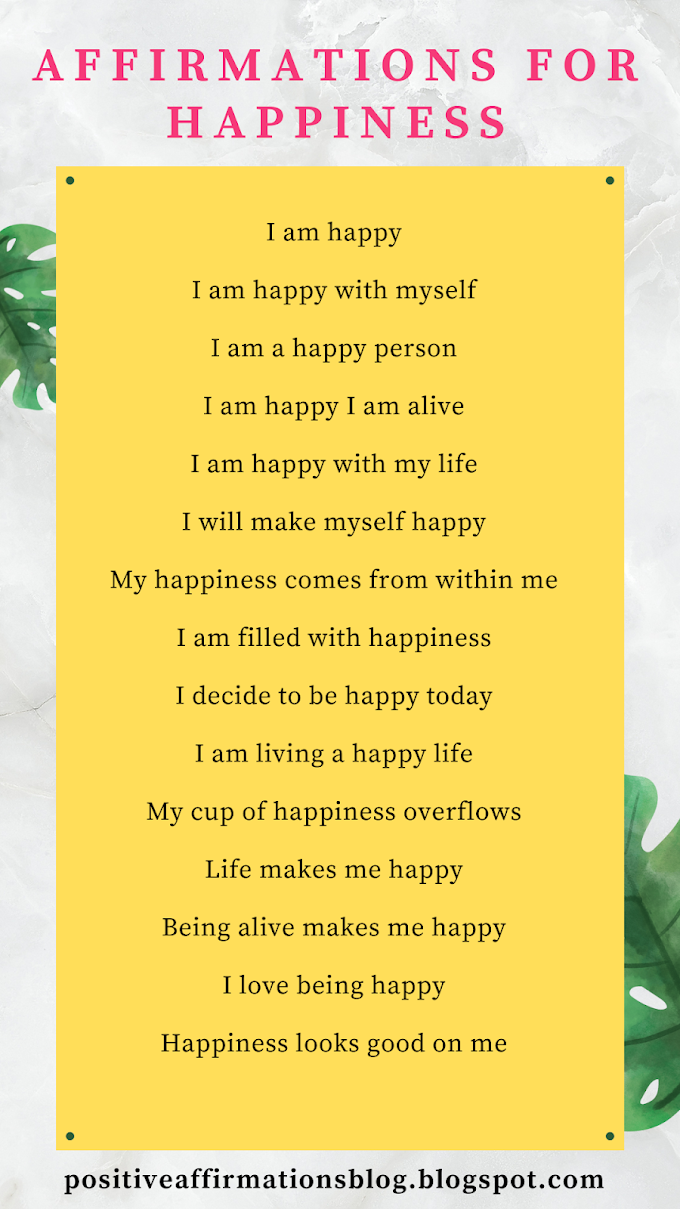 Affirmations for Happiness