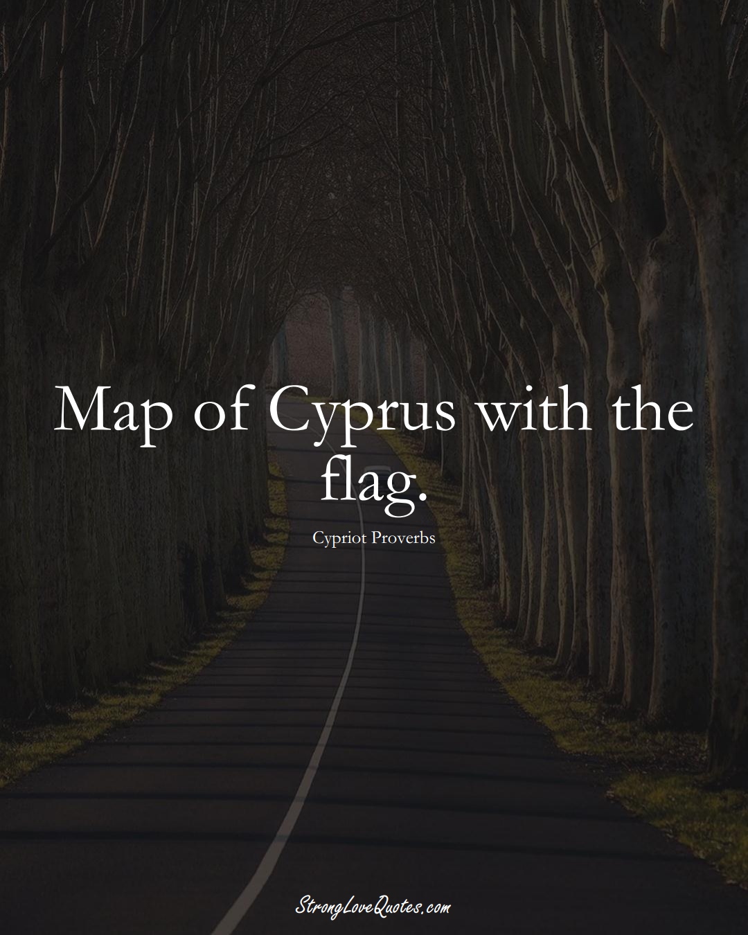 Map of Cyprus with the flag. (Cypriot Sayings);  #MiddleEasternSayings