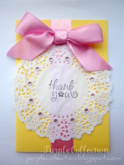 Thank You Cards, ribbon