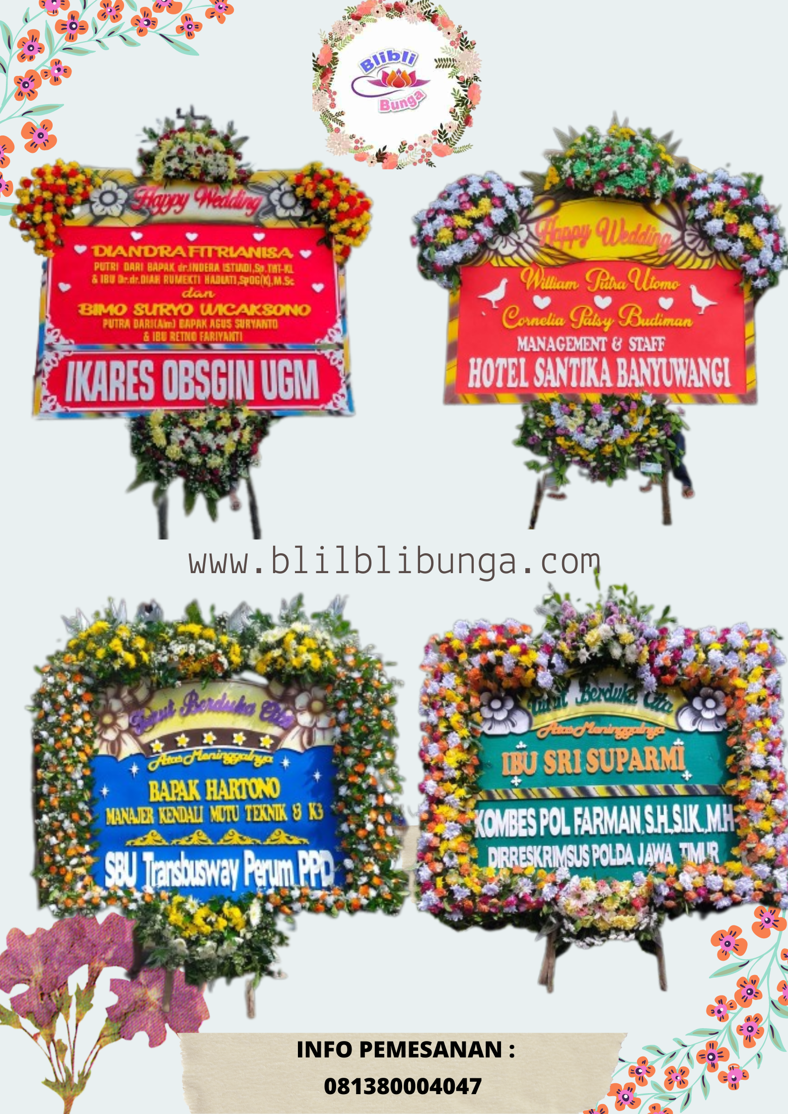 Toko bunga magelang, Bunga papan magelang, Bunga papan wedding magelang, Bunga papan duka cita magelang