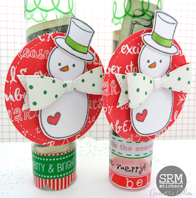 SRM Stickers Blog - Snowman Mini Tubes by Annette - #srmpress #srmstickers #stockingstuffers #tubes #containers #stickers 