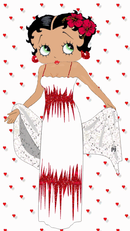 corazones y amor_16. Betty boop con corazones para