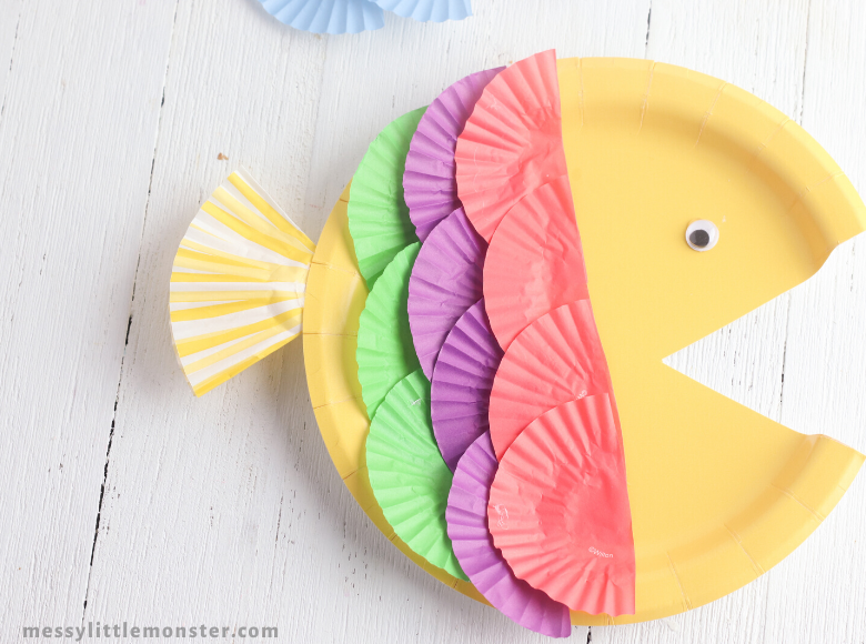 Fish paper plate craft for kids