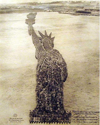 Man made statue of liberty