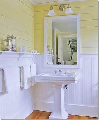 brabourne farm via traditional home yellow bathroom