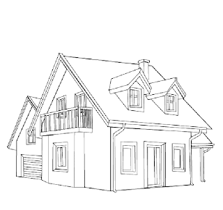 house coloring pages, free coloring pages