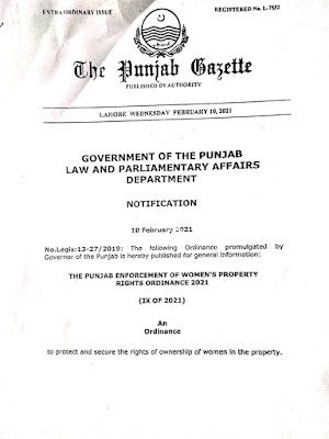 Enforcement of Women's Property Rights ordinance 2021 pdf