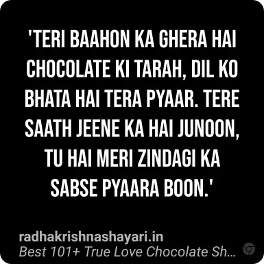 True Love Chocolate Shayari In Hindi