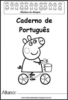 Capa caderno para português