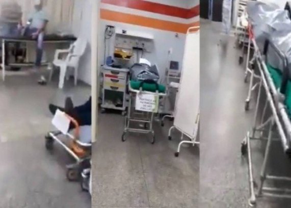 Pacientes dividem ala em hospital com mortos por suspeita de Covid-19