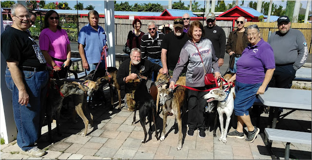 Hounds and humans surround BBQ Dave at One Last Cast BBQ