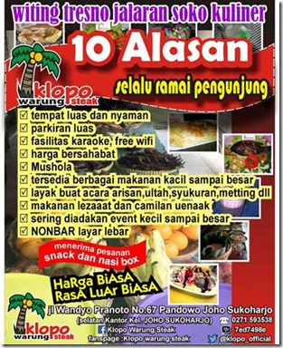 alasan klopo steak selalu ramai