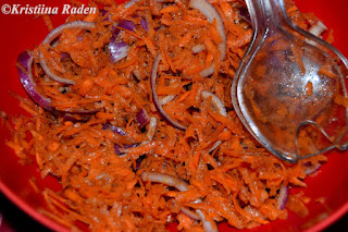 Carrot red onion salad