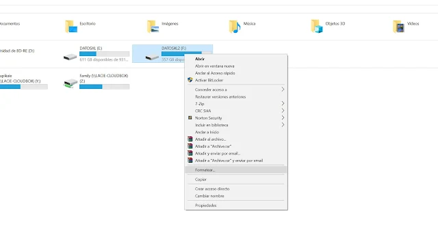 formatear disco duro windows