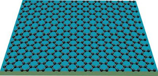 Caption: Image shows graphene, which can act as an atomic-scale billiard table, with electric charges acting as billiard balls. Credit: Lau lab, UC-Riverside. Usage Restrictions: None.