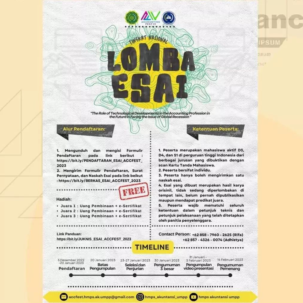Lomba Esai Nasional ACCOUNTING FEST 2023