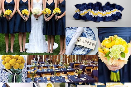 Decoração De Casamento Azul Marinho E Amarelo