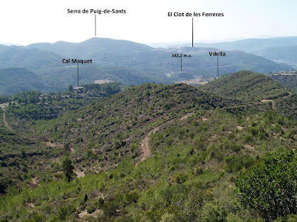 Panoràmica cap al sud tot baixant del Turó del Muntet