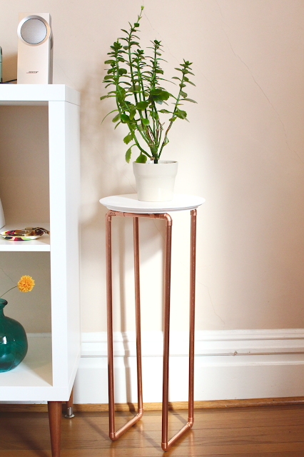 DIY Copper Leg Plant Stand