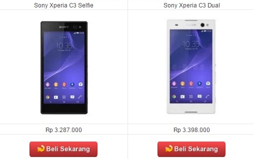 Harga HP Sony Xperia C3 Tahun 2017 Lengkap Dengan Spesifikasi, RAM 1GB, Memori Internal 8GB, 4G LTE, Layar 5.5 Inchi