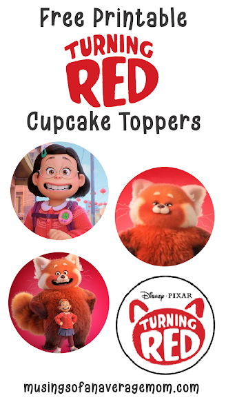 Turning Red Cupcake Toppers
