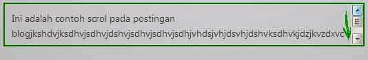 Cara membuat Scroll Box di postingan Blog