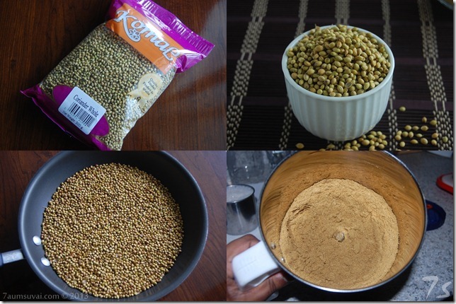 Coriander powder process